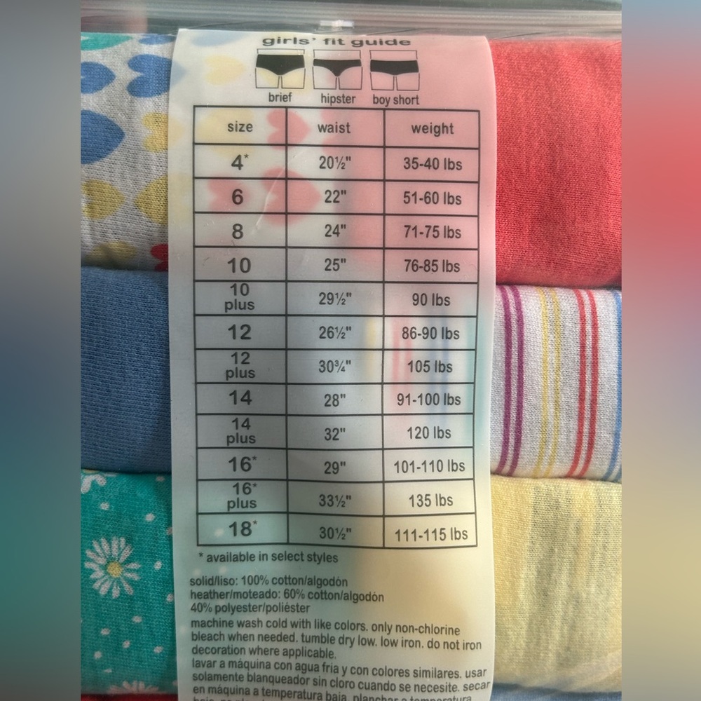 28pr. Girls Wonder Nation Hipster Underwear Size 14 (2/14pk bundle) - Picture 3 of 4